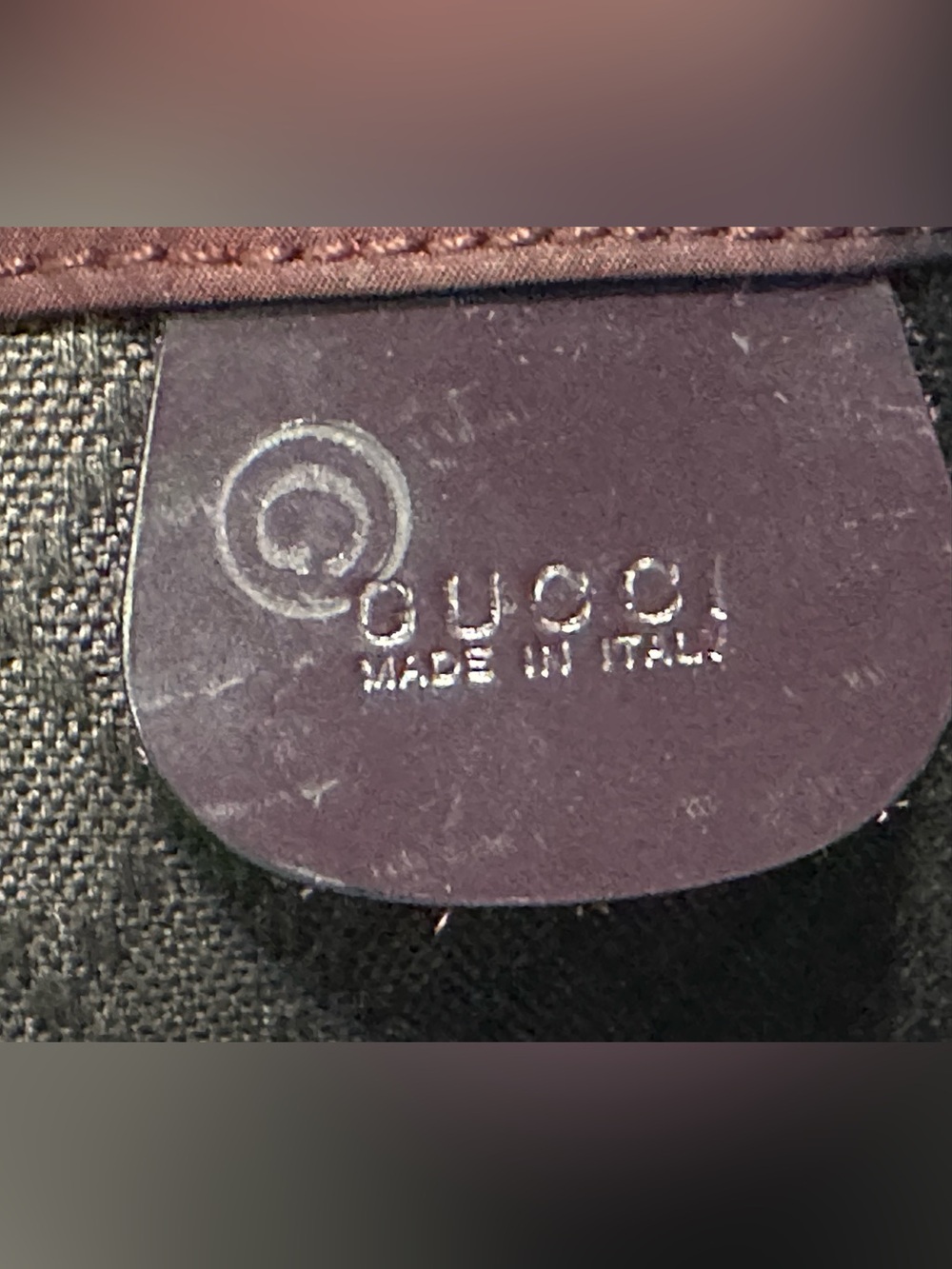 Gucci Handbag Satin iridescent Burgundy Tote Bag - Picture 8 of 12